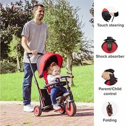 Best Sale 🎉 SmarTrike Toddler Tricycle Stroller, Compact Bike Stroller For Kids, Easy Push Tricycle Kids Stroller Doubles As A Toddler Bike, Baby Tricycle For 1, 2, 3 Years Old Adjusts And Folds (Red, STR3) ⭐ -Kids' Tricycles Sales 51BJaciRO7S
