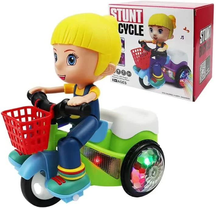 Budget π ZHIXIRONG Glowing Cool Stunt Tricycle, 1 Piece Stunt Tricycle Toy With Blinking LED Tires And Batteries, Suitable For 2 Years And Older, π₯³ Birthday Gifts For Boys And π§ Girls Green 𧨠7 Budget π ZHIXIRONG Glowing Cool Stunt Tricycle, 1 Piece Stunt Tricycle Toy With Blinking LED Tires And Batteries, Suitable For 2 Years And Older, π₯³ Birthday Gifts For Boys And π§ Girls Green 𧨠- Image 7