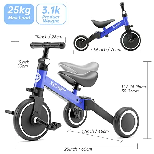 Discount π XJD 3 In 1 Kids Tricycles For 10 Month To 3 Years Old Kids Trike Toddler Bike Boys π§ Girls Trikes For Toddler Tricycles Baby Bike Infant Trike With Adjustable Seat Height And Removable Pedal Pink β 4 Discount π XJD 3 In 1 Kids Tricycles For 10 Month To 3 Years Old Kids Trike Toddler Bike Boys π§ Girls Trikes For Toddler Tricycles Baby Bike Infant Trike With Adjustable Seat Height And Removable Pedal Pink β - Image 4