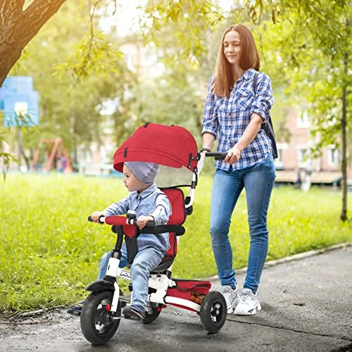 Buy ๐งจ JOYMOR 5-in-1 Bay Trike, Kid's Tricycle, Stroller Trike, Push Trike For Toddler, Boys And ๐ง Girls Age 1-4, Red ๐ 1 Buy ๐งจ JOYMOR 5-in-1 Bay Trike, Kid's Tricycle, Stroller Trike, Push Trike For Toddler, Boys And ๐ง Girls Age 1-4, Red ๐