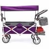 Best deal 😍 Creative Outdoor Push Pull Collapsible Folding Wagon Cart | Silver Series | Beach Park Garden & Tailgate | Purple 👍