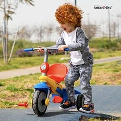 New 🎉 SmarTrike Breeze Toddler Tricycle For 15+ Months - 3 In 1 Multi-Stage Trike, Yellow/Red/Blu 🎁 -Kids' Tricycles Sales 51DbPtBgx3L