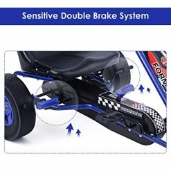 Best reviews of 🎉 Go Kart For Kids, 4 Wheel Off-Road Pedal Go Cart W/ Adjustable Seat, Steering Wheel, 2 Safety Brakes, EVA Rubber Tires, Ride-On Toys For Boys & 👧 Girls, Outdoor Racer Ride On Pedal Car (Blue) 💯 -Kids' Tricycles Sales 51DmYDWS5eL 1