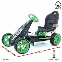 Cheap ⌛ Hauck Sirocco - Racing Go Kart | Pedal Car | Low Profile Rubber Tires | Pedal Power Auto-clutch Free-ride | Adjustable Seat - Green ⭐ -Kids' Tricycles Sales 51F6rrChA9L