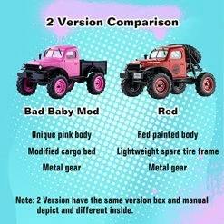 Outlet ๐ FAIR RC Pink Bad Baby Mod 1/24 Power Wagon โญ