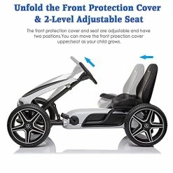 Cheapest ✨ COLOR TREE Go Kart For Kids, 4 Wheel Pedal Powered Racer Car, Pedal Go Kart With Music & Horn, Adjustable Seat, Manual Brake, Ride On Pedal Car Toys Gift For Boys 👧 Girls 👏 -Kids' Tricycles Sales 51Fr7OlDipS