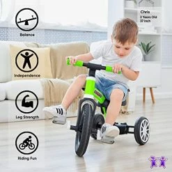 Discount 🌟 KRIDDO 3-in-1 Kids Tricycles For 2-3 Year Old, Toddler Balance Bike With Big Front Wheel, Convertible Trike And Bicycle For Boys 👧 Girls 18 Month To 4 Years, Removable Pedals For Push And Ride Fun, M Blue 🥰 -Kids' Tricycles Sales 51GfSxZcyPL