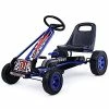 Best reviews of 🎉 Go Kart For Kids, 4 Wheel Off-Road Pedal Go Cart W/ Adjustable Seat, Steering Wheel, 2 Safety Brakes, EVA Rubber Tires, Ride-On Toys For Boys & 👧 Girls, Outdoor Racer Ride On Pedal Car (Blue) 💯