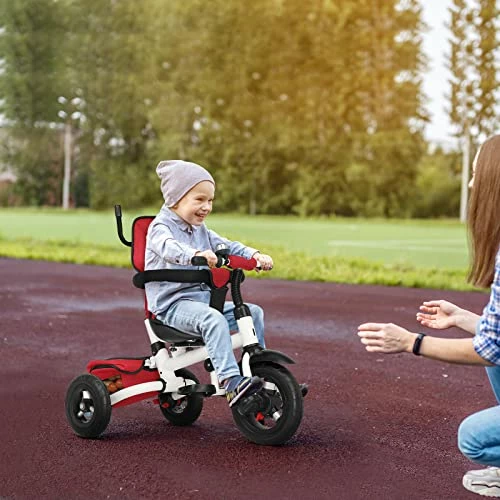 Buy ๐งจ JOYMOR 5-in-1 Bay Trike, Kid's Tricycle, Stroller Trike, Push Trike For Toddler, Boys And ๐ง Girls Age 1-4, Red ๐ 3 Buy ๐งจ JOYMOR 5-in-1 Bay Trike, Kid's Tricycle, Stroller Trike, Push Trike For Toddler, Boys And ๐ง Girls Age 1-4, Red ๐ - Image 3