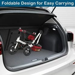 Outlet 🌟 Ktaxon 5 In 1 Toddler Tricycle Baby Trike, Tricycle For Toddlers Age 1-5, Kids Stroller Tricycle With Removable Canopy, Inflatable Wheel, 360-degree Rotatable Seat And Fast-Folding Design(Red) 🤩 -Kids' Tricycles Sales 51Ipfd7xv9L