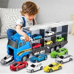 Outlet 🎁 Toddler Toys For 3 4 5 6 Years Old Boys, Die-cast Construction Toys Car Carrier Vehicle Toy Set W/ Play Mat, Kids Toys Truck Alloy Metal Car Toys Set For Age 3-9 Toddlers Kids Boys & 👧 Girls 🌟 -Kids' Tricycles Sales 51KPRpLmtgL. AC