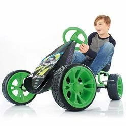 Cheap โ Hauck Sirocco - Racing Go Kart | Pedal Car | Low Profile Rubber Tires | Pedal Power Auto-clutch Free-ride | Adjustable Seat - Green โญ