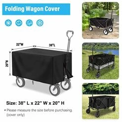 Discount 🥰 Nomiou Folding Wagon Cover, 38" L X 22" W X 20" H, Garden Wagon Covers, ,Waterproof, (not Included Wagon)，All Weather ✔️ -Kids' Tricycles Sales 51MPmOiyEAL