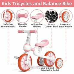 Budget π― GLAF Toddler Tricycle For 1-3 Years Olds Kids Trike Bike For Ages 2 π§ Girls Boys 4 In 1 Toddlers Bike With Push Handle Removable Pedal And Adjustable Seat Height Blue π₯° 18 Budget π― GLAF Toddler Tricycle For 1-3 Years Olds Kids Trike Bike For Ages 2 π§ Girls Boys 4 In 1 Toddlers Bike With Push Handle Removable Pedal And Adjustable Seat Height Blue π₯° -Kids' Tricycles Sales 51N6eOwS7rL