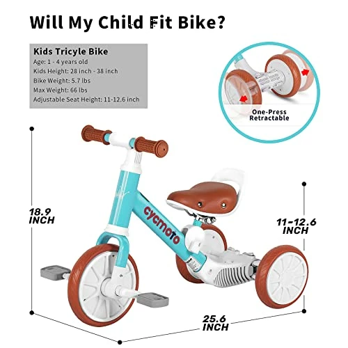 Top 10 ๐ JOYSTAR 3 In 1 Kids Tricycles For 1-3 Year Olds, Three Wheels Toddlers Trike With Detachable Pedals, Toddler Tricycle Bikes For First ๐ Birthday Gift, Baby Bikes For 12-48 Months Old Boys ๐ง Girls Pink ๐คฉ 4 Top 10 ๐ JOYSTAR 3 In 1 Kids Tricycles For 1-3 Year Olds, Three Wheels Toddlers Trike With Detachable Pedals, Toddler Tricycle Bikes For First ๐ Birthday Gift, Baby Bikes For 12-48 Months Old Boys ๐ง Girls Pink ๐คฉ - Image 4
