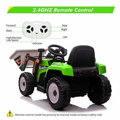 Flash Sale 👍 Nasitip 12V Kids Ride On Car,Excavator With Bucket & Remote Control,Toddler Battery Powered Electric Vehicle,2+1 Gear Shift,3 Speeds,Music,Bluetooth,7-LED Headlights,EVA Tire,Green 🛒 -Kids' Tricycles Sales 51NUNI5jSUL