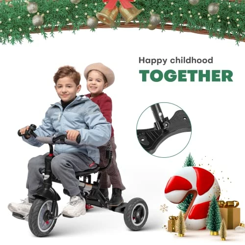 Promo ๐ Baby Tricycle 8 In 1,Trike For Toddlers Age 1-6,Tricycle With Push Handle For Kids, Boy Girl Outdoor Toy Bike, All Terrain Rubber Wheel, Reversible Seat(Gray) ๐ฅฐ 4 Promo ๐ Baby Tricycle 8 In 1,Trike For Toddlers Age 1-6,Tricycle With Push Handle For Kids, Boy Girl Outdoor Toy Bike, All Terrain Rubber Wheel, Reversible Seat(Gray) ๐ฅฐ - Image 4