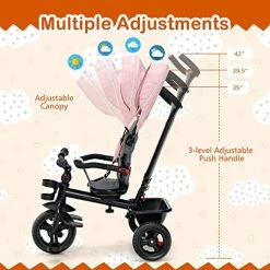 Brand new 𧨠HONEY JOY Tricycle, 5-in-1 Baby Tricycle Stroller W/Adjustable Push Handle & Canopy, Reversible Seat, EVA Wheels Cup Holder & Storage Basket, Push Tricycles For Toddlers Age 1.5-5 Year Old (Pink) π 13 Brand new 𧨠HONEY JOY Tricycle, 5-in-1 Baby Tricycle Stroller W/Adjustable Push Handle & Canopy, Reversible Seat, EVA Wheels Cup Holder & Storage Basket, Push Tricycles For Toddlers Age 1.5-5 Year Old (Pink) π -Kids' Tricycles Sales 51QkG3ZLiVL