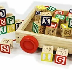 Wholesale βοΈ Homeware Matty's Toy Stop 42-Piece Classic Wooden ABC/123 Stack And Build Blocks Wagon With Learning Pictures βοΈ