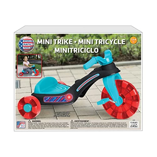 Hot Sale ๐ American Plastic Toys Mini Trike Tricycle, Strong Steel Axles For Balance, Motor Skills Development, Red, Blue, Cool Graphics, Ages 18 Months+ ๐ 3 Hot Sale ๐ American Plastic Toys Mini Trike Tricycle, Strong Steel Axles For Balance, Motor Skills Development, Red, Blue, Cool Graphics, Ages 18 Months+ ๐ - Image 3