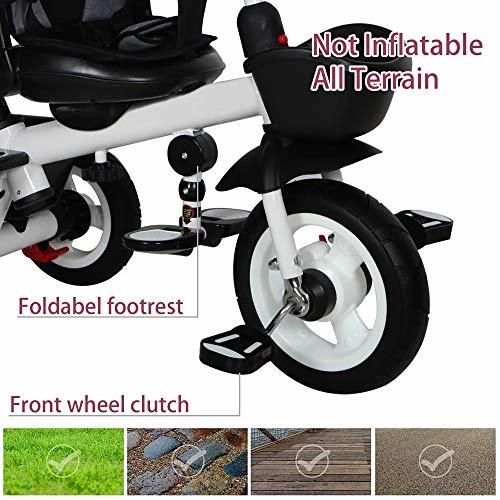 Outlet 🌟 EOOWOY BOOWAY Baby Trike, 6-in-1 Kids Stroller Tricycle With Adjustable Push Handle, Removable Canopy, Safety Harness For 6 Months - 5 Year Old Gray ✔️ 5 Outlet 🌟 EOOWOY BOOWAY Baby Trike, 6-in-1 Kids Stroller Tricycle With Adjustable Push Handle, Removable Canopy, Safety Harness For 6 Months - 5 Year Old Gray ✔️ - Image 5