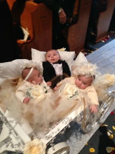 Promo ⭐ Mini Wedding Wagons Large Flower Girl Pumpkin Gloss Wagon, Whit 🤩 2 Promo ⭐ Mini Wedding Wagons Large Flower Girl Pumpkin Gloss Wagon, Whit 🤩 - Image 2