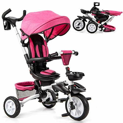 Best deal ๐ BABY JOY Tricycle, 7 In 1 Folding Toddler Bike W/ Removable Push Handle, Rotatable Seat, Adjustable Canopy, Safety Harness, Storage, Cup Holder, Trike For 1-5 Year Old, Tricycle For Toddlers (Pink) ๐ 1 Best deal ๐ BABY JOY Tricycle, 7 In 1 Folding Toddler Bike W/ Removable Push Handle, Rotatable Seat, Adjustable Canopy, Safety Harness, Storage, Cup Holder, Trike For 1-5 Year Old, Tricycle For Toddlers (Pink) ๐