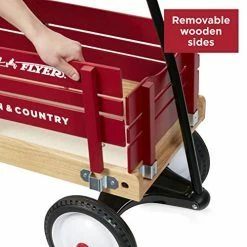 New ✨ Radio Flyer Town And Country Wagon, Wooden Red Wagon 🥰 -Kids' Tricycles Sales 51YNiJxmmGL