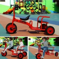 Cheap 👍 MJKCBD Kids Tricycle Perfect For Two Riders Ages 3+ Encourages Active Play, Social Interaction – Daycare And Classroom Outdoor Play Equipment Load 300lbs. ,Red 5107 👍 -Kids' Tricycles Sales 51YdhtGQzIL