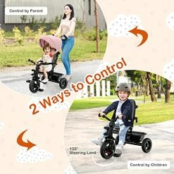 Brand new 𧨠HONEY JOY Tricycle, 5-in-1 Baby Tricycle Stroller W/Adjustable Push Handle & Canopy, Reversible Seat, EVA Wheels Cup Holder & Storage Basket, Push Tricycles For Toddlers Age 1.5-5 Year Old (Pink) π 11 Brand new 𧨠HONEY JOY Tricycle, 5-in-1 Baby Tricycle Stroller W/Adjustable Push Handle & Canopy, Reversible Seat, EVA Wheels Cup Holder & Storage Basket, Push Tricycles For Toddlers Age 1.5-5 Year Old (Pink) π -Kids' Tricycles Sales 51YwT2T7LfL