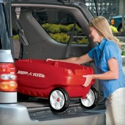 Hot Sale 🔔 Deluxe Family Wagon With Canopy, Plastic Red Wagon, For Ages 1.5+ 🧨 -Kids' Tricycles Sales 51b95FJdtFL