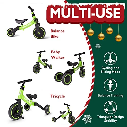 Promo 🔔 Besrey 5 In 1 Toddler Bike For 10 Month To 4 Years Old Kids, Toddler Tricycle Kids Trikes Tricycle, Gift & Toys For Boy & Girl, Balance Training, Removable Pedals Red 🥰 2 Promo 🔔 Besrey 5 In 1 Toddler Bike For 10 Month To 4 Years Old Kids, Toddler Tricycle Kids Trikes Tricycle, Gift & Toys For Boy & Girl, Balance Training, Removable Pedals Red 🥰 - Image 2