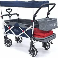 Best Pirce 🥰 Creative Outdoor Distributor Creative Outdoor Push Pull Collapsible Folding Wagon | Titanium Series Plus | Beach Park Garden & Tailgate Red With Canopy 🛒 -Kids' Tricycles Sales 51d5mWwCPbL. AC