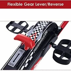 Budget ✨ GLACER Go Kart, Pedal Powered Ride On For Kids, 4 Wheels Outdoor Racer W/ 2-Position Adjustable Seat, Rubber Tires & Hand Brake, Ride On Toys For Boys & 👧 Girls (Red) 🔥