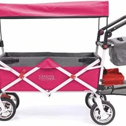 Best deal 😍 Creative Outdoor Push Pull Collapsible Folding Wagon Cart | Silver Series | Beach Park Garden & Tailgate | Purple 👍 -Kids' Tricycles Sales 51fz 3c3DfL. AC