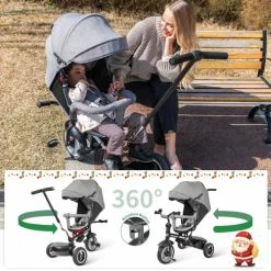 Promo ๐ Baby Tricycle 8 In 1,Trike For Toddlers Age 1-6,Tricycle With Push Handle For Kids, Boy Girl Outdoor Toy Bike, All Terrain Rubber Wheel, Reversible Seat(Gray) ๐ฅฐ 8 Promo ๐ Baby Tricycle 8 In 1,Trike For Toddlers Age 1-6,Tricycle With Push Handle For Kids, Boy Girl Outdoor Toy Bike, All Terrain Rubber Wheel, Reversible Seat(Gray) ๐ฅฐ -Kids' Tricycles Sales 51g2al7bbGL