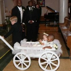 Promo β Mini Wedding Wagons Large Flower Girl Pumpkin Gloss Wagon, Whit π€©