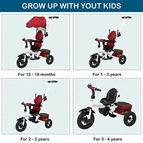 Buy ๐งจ JOYMOR 5-in-1 Bay Trike, Kid's Tricycle, Stroller Trike, Push Trike For Toddler, Boys And ๐ง Girls Age 1-4, Red ๐ 6 Buy ๐งจ JOYMOR 5-in-1 Bay Trike, Kid's Tricycle, Stroller Trike, Push Trike For Toddler, Boys And ๐ง Girls Age 1-4, Red ๐ - Image 6