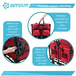Promo 🔥 Get Out! Wagon Cart In Red - Foldable Wagon For Storage Multi-Use Utility Wagon With Side Table And Handl 😀 10 Promo 🔥 Get Out! Wagon Cart In Red - Foldable Wagon For Storage Multi-Use Utility Wagon With Side Table And Handl 😀 -Kids' Tricycles Sales 51isehODStL