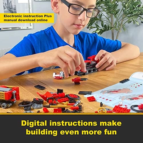 Brand new ๐ Duciro Train Sets For Boys Age 6-10, 3 In 1 City Building Kit Motorcycle Tractor Creative Educational ๐ Birthday Gift, Stem Projects Toys For Kids 6 7 8 9 10 Year Old, 305 Pieces Red B โ 3 Brand new ๐ Duciro Train Sets For Boys Age 6-10, 3 In 1 City Building Kit Motorcycle Tractor Creative Educational ๐ Birthday Gift, Stem Projects Toys For Kids 6 7 8 9 10 Year Old, 305 Pieces Red B โ - Image 3