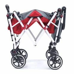 Best Pirce 🥰 Creative Outdoor Distributor Creative Outdoor Push Pull Collapsible Folding Wagon | Titanium Series Plus | Beach Park Garden & Tailgate Red With Canopy 🛒 -Kids' Tricycles Sales 51kTf3YEG2L
