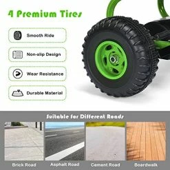 Hot Sale 🥰 Costzon Kids Pedal Go Kart, 4 Wheel Pedal Powered Ride On Toys, Outdoor Racer Pedal Car With Adjustable Seat, Handbrake & Non-Slip Wheels, Pedal On Foot On Kart Gift For Boys 👧 Girls(Green) 🔔 9 Hot Sale 🥰 Costzon Kids Pedal Go Kart, 4 Wheel Pedal Powered Ride On Toys, Outdoor Racer Pedal Car With Adjustable Seat, Handbrake & Non-Slip Wheels, Pedal On Foot On Kart Gift For Boys 👧 Girls(Green) 🔔 -Kids' Tricycles Sales 51nGh2raNhL