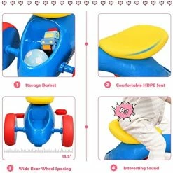 Coupon 🎁 Generic FUTADA Kids Tricycle, Rider Trike With Foot Pedals, BB Sound & Storage Box, Balance Bike Walker, 3 Wheels Bicycle For Toddler 1-3 Years Old, 🎂 Birthday Gift For Children 👧 Girls Boys (Blue) ⌛ 8 Coupon 🎁 Generic FUTADA Kids Tricycle, Rider Trike With Foot Pedals, BB Sound & Storage Box, Balance Bike Walker, 3 Wheels Bicycle For Toddler 1-3 Years Old, 🎂 Birthday Gift For Children 👧 Girls Boys (Blue) ⌛ -Kids' Tricycles Sales 51oWi6qSlsL