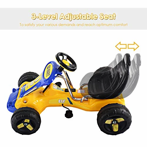 Deals β Kids Pedal Go Kart, 4 Wheel Ride On Car, Pedal Powered Ride On Toys For Boys & π§ Girls With Adjustable Seat, Pedal Cart For Kids 37"Γ 24.8"Γ 20.1" (Yellow) β€οΈ 4 Deals β Kids Pedal Go Kart, 4 Wheel Ride On Car, Pedal Powered Ride On Toys For Boys & π§ Girls With Adjustable Seat, Pedal Cart For Kids 37"Γ 24.8"Γ 20.1" (Yellow) β€οΈ - Image 4