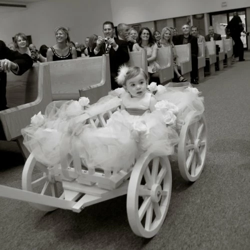 Promo ⭐ Mini Wedding Wagons Large Flower Girl Pumpkin Gloss Wagon, Whit 🤩 3 Promo ⭐ Mini Wedding Wagons Large Flower Girl Pumpkin Gloss Wagon, Whit 🤩 - Image 3
