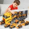 Outlet 🎁 Toddler Toys For 3 4 5 6 Years Old Boys, Die-cast Construction Toys Car Carrier Vehicle Toy Set W/ Play Mat, Kids Toys Truck Alloy Metal Car Toys Set For Age 3-9 Toddlers Kids Boys & 👧 Girls 🌟