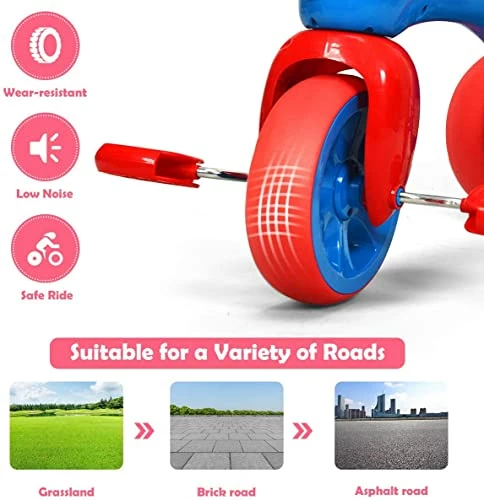 Coupon 🎁 Generic FUTADA Kids Tricycle, Rider Trike With Foot Pedals, BB Sound & Storage Box, Balance Bike Walker, 3 Wheels Bicycle For Toddler 1-3 Years Old, 🎂 Birthday Gift For Children 👧 Girls Boys (Blue) ⌛ 4 Coupon 🎁 Generic FUTADA Kids Tricycle, Rider Trike With Foot Pedals, BB Sound & Storage Box, Balance Bike Walker, 3 Wheels Bicycle For Toddler 1-3 Years Old, 🎂 Birthday Gift For Children 👧 Girls Boys (Blue) ⌛ - Image 4