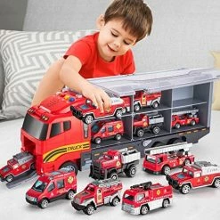 Outlet 🎁 Toddler Toys For 3 4 5 6 Years Old Boys, Die-cast Construction Toys Car Carrier Vehicle Toy Set W/ Play Mat, Kids Toys Truck Alloy Metal Car Toys Set For Age 3-9 Toddlers Kids Boys & 👧 Girls 🌟 -Kids' Tricycles Sales 51xAVHSjsqL. AC