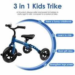 Best Sale โ๏ธ 3 In 1 Tricycle For Toddlers Age 2 3 4 Year Old, Folding Kids Bikes With Adjustable Seat And Removable Pedal, Ride-on Toys For Infant, Gift For Baby Boys ๐ง Girls ๐ฅณ Birthday Blue โจ 13 Best Sale โ๏ธ 3 In 1 Tricycle For Toddlers Age 2 3 4 Year Old, Folding Kids Bikes With Adjustable Seat And Removable Pedal, Ride-on Toys For Infant, Gift For Baby Boys ๐ง Girls ๐ฅณ Birthday Blue โจ -Kids' Tricycles Sales 51xMkyp4dvL