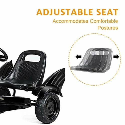 Promo π― Costzon Kids Pedal Go Kart, Pedal Powered Ride On Car Toy, Children's 4 Wheels Riding Car W/ Adjustable Seat, Foot Pedal, For Boys & π§ Girls Age 3 To 8 Years Old, Indoor & Outdoor (Carbon Black Turbine) π 3 Promo π― Costzon Kids Pedal Go Kart, Pedal Powered Ride On Car Toy, Children's 4 Wheels Riding Car W/ Adjustable Seat, Foot Pedal, For Boys & π§ Girls Age 3 To 8 Years Old, Indoor & Outdoor (Carbon Black Turbine) π - Image 3